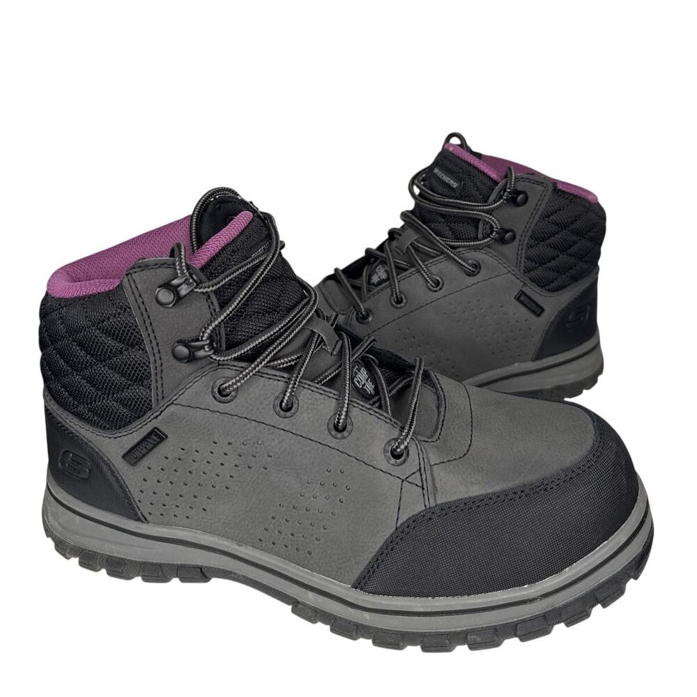 Skechers Composite Toe Waterproof Work Boots Women US 9 Trail Sole 2022
